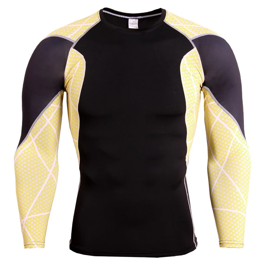 

Tights Men's Long-Sleeved Compression T-Shirts Running Fitness Cycling Sports Slim Quick-Drying Long-Sleeved T-Shirts