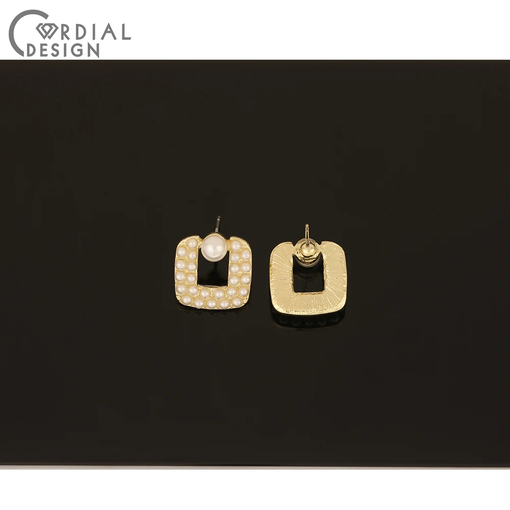 

Cordial Design 50Pcs 15*15MM Jewelry Accessories/DIY/Imitation Pearl/Jewelry Finding & Components/Square Shapes/Earrings Stud