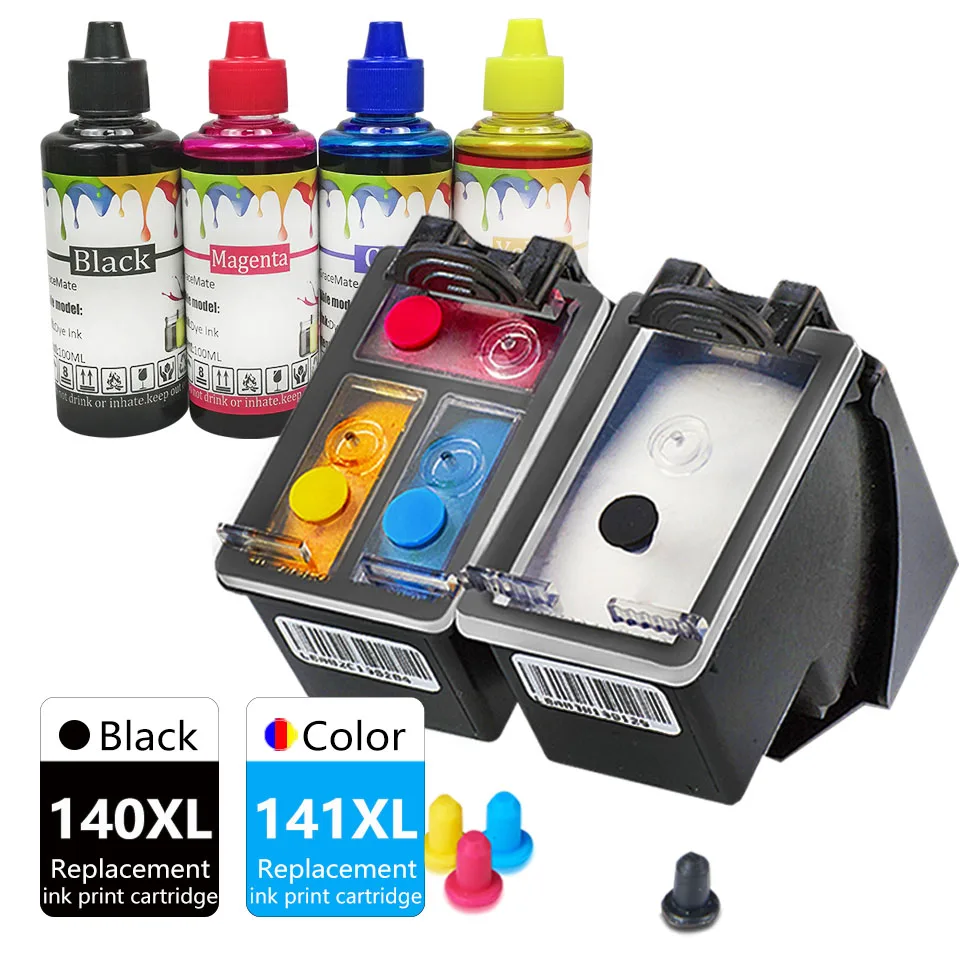140XL 141XL Photosmart C4203 C4213 C4273 C4283 C4293 C4343 C4383 C4403 C4453 сменный чернильный картридж для
