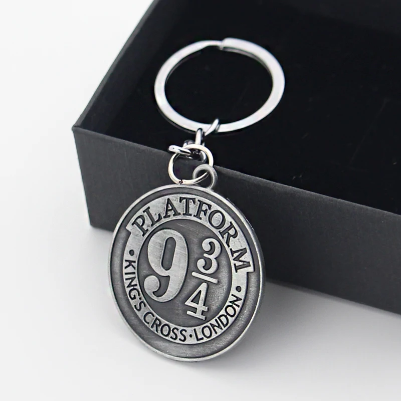 Hp cosplay Platform 9 3/4, брелок с логотипом, 2 цвета, круглая подвеска, аксессуары, брелок, коллекция, реквизит, ювелирное изделие, подарок для фанатов