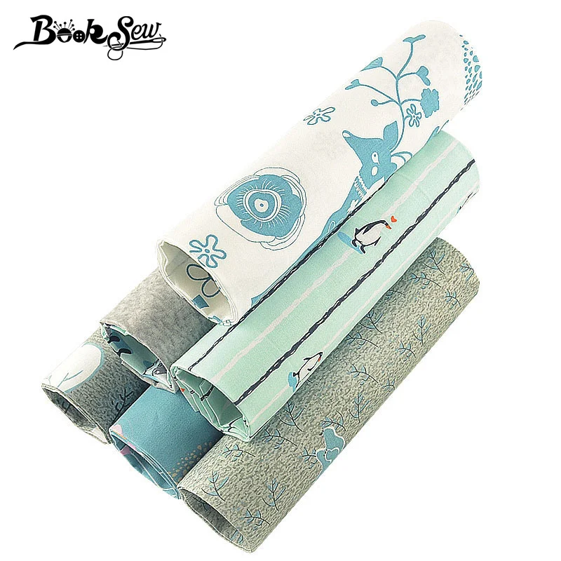Booksew 100% хлопок саржевая ткань 6 шт./партия 40x50 см лоскутный материал для шитья