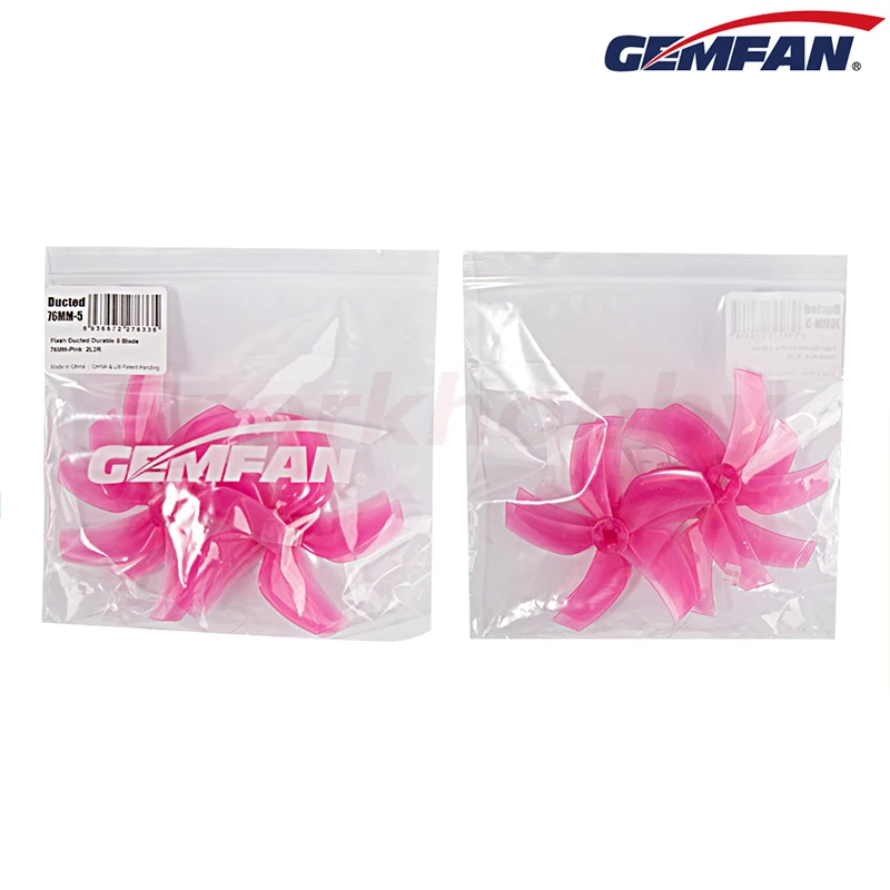 2 пары gemfan d76 канальные 76mm 5 вращение