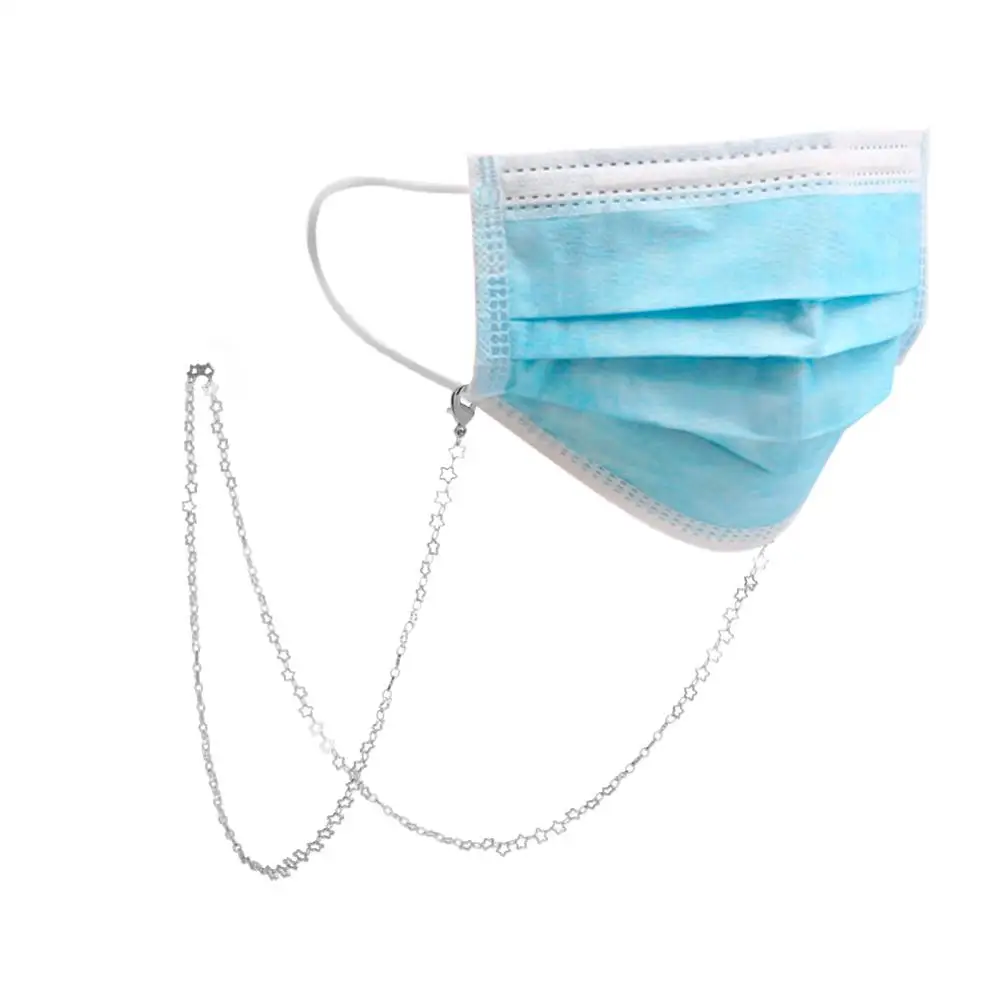 Teamer Модная маска для лица цепочка женщин ожерелье золотого цвета металлические