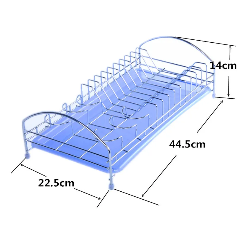 

304 stainless steel kitchen countertop dish storage rack single layer drain rack tableware organizer WF1020
