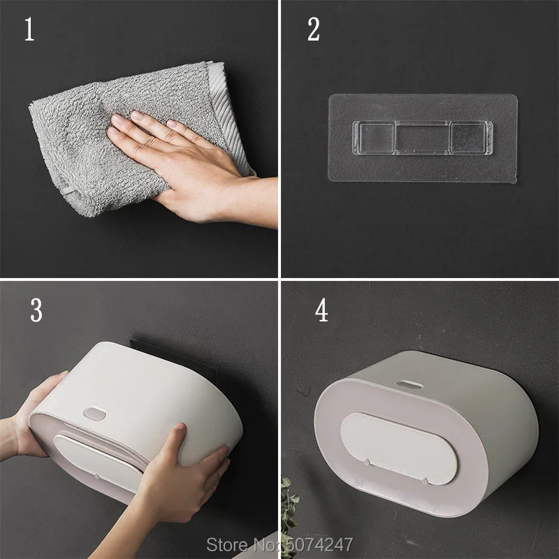 Коробка для салфеток ванной комнаты Бесплатная штамповка водонепроницаемый