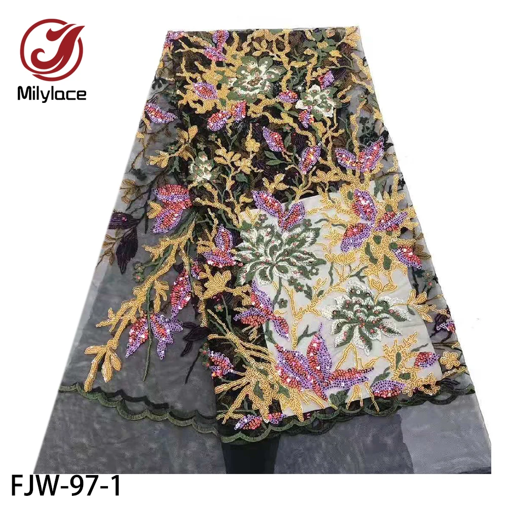 2020 Высокое качество Французский Тюль Блестки африканская кружевная ткань