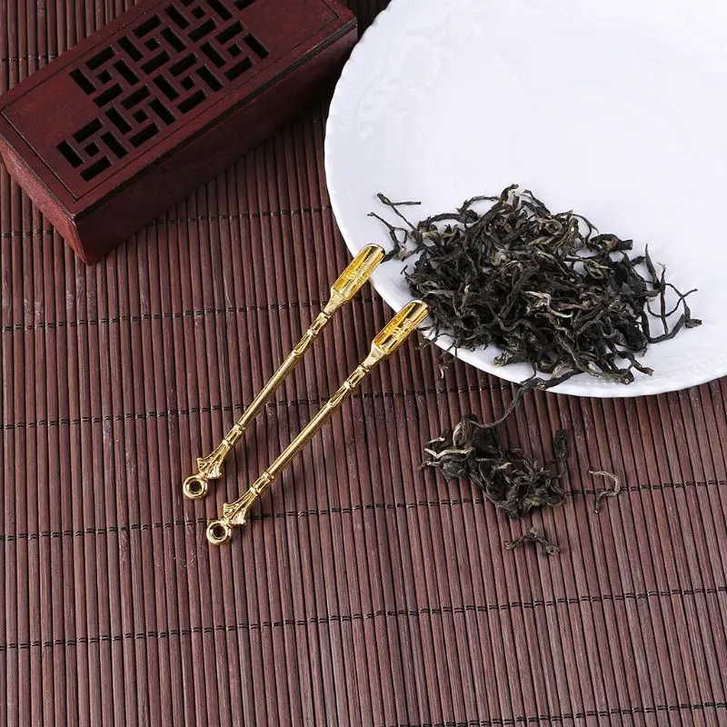 

Golden Metal Spoon Use For Snuff Powder Spoon Tea Pendants Tableware Tea Spoon