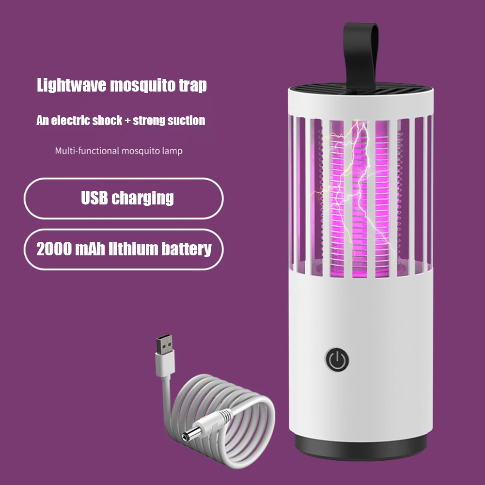 

USB Electric Bug Insect Zapper LED Light Mute Pest Control Mosquito Killer Lamp Radiationless Repellent Lamp Night Light