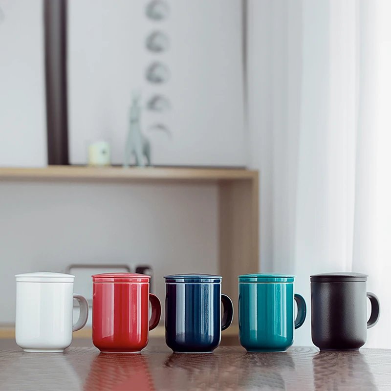 С двойной стенкой чашка Кофе большой японский Чай заварки Керамика творческие