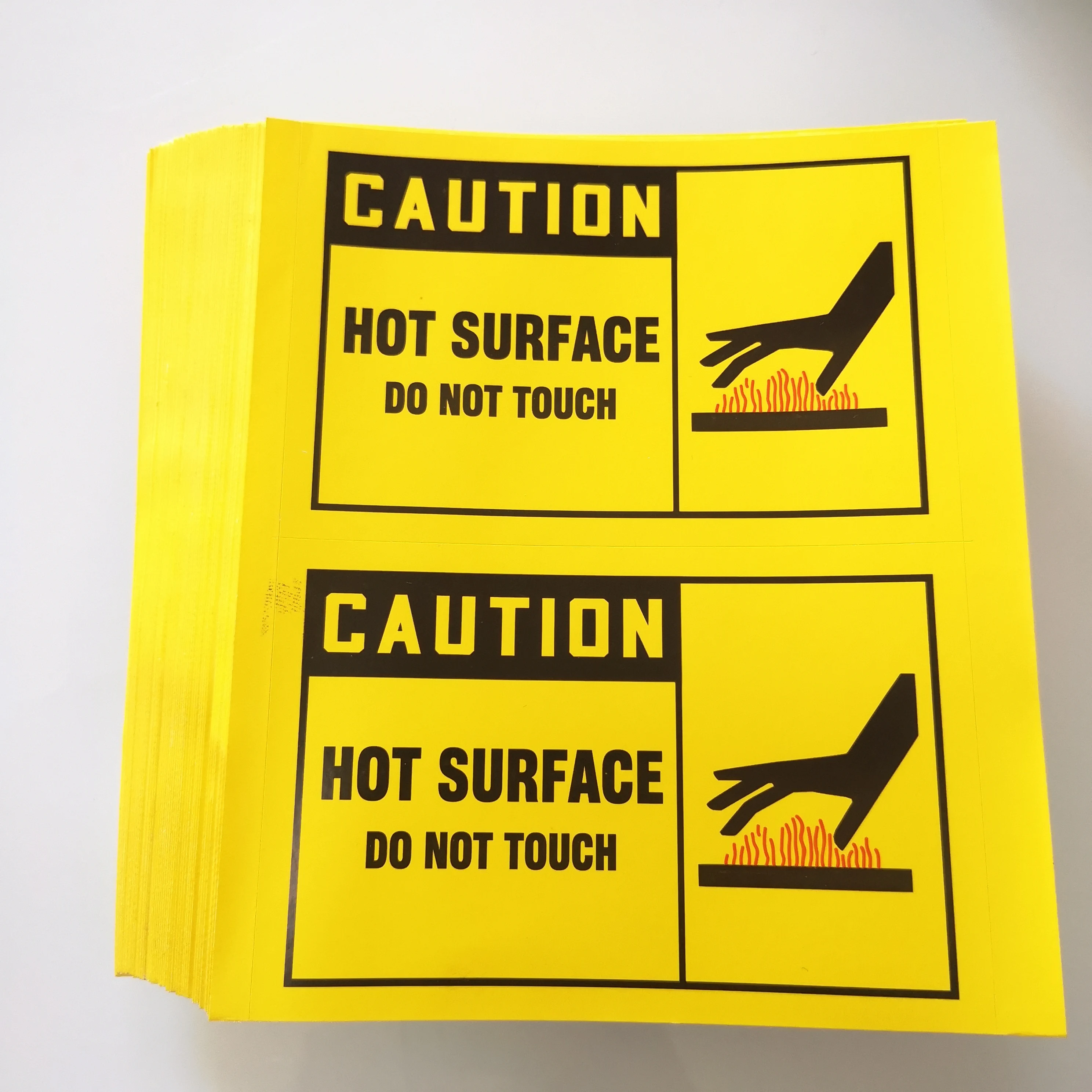 600pcs 114x76mm CAUTION HOT SURFACE DO NOT TOUCH self-adhesive paper lable sticker, Item No.CA11