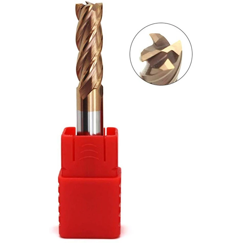 

5PCS HRC55 8mm Solid Carbide Endmills Endmill D8X20XD8X60L 4 Flute Standard Length Side Milling Slotting Profiling Face Mill