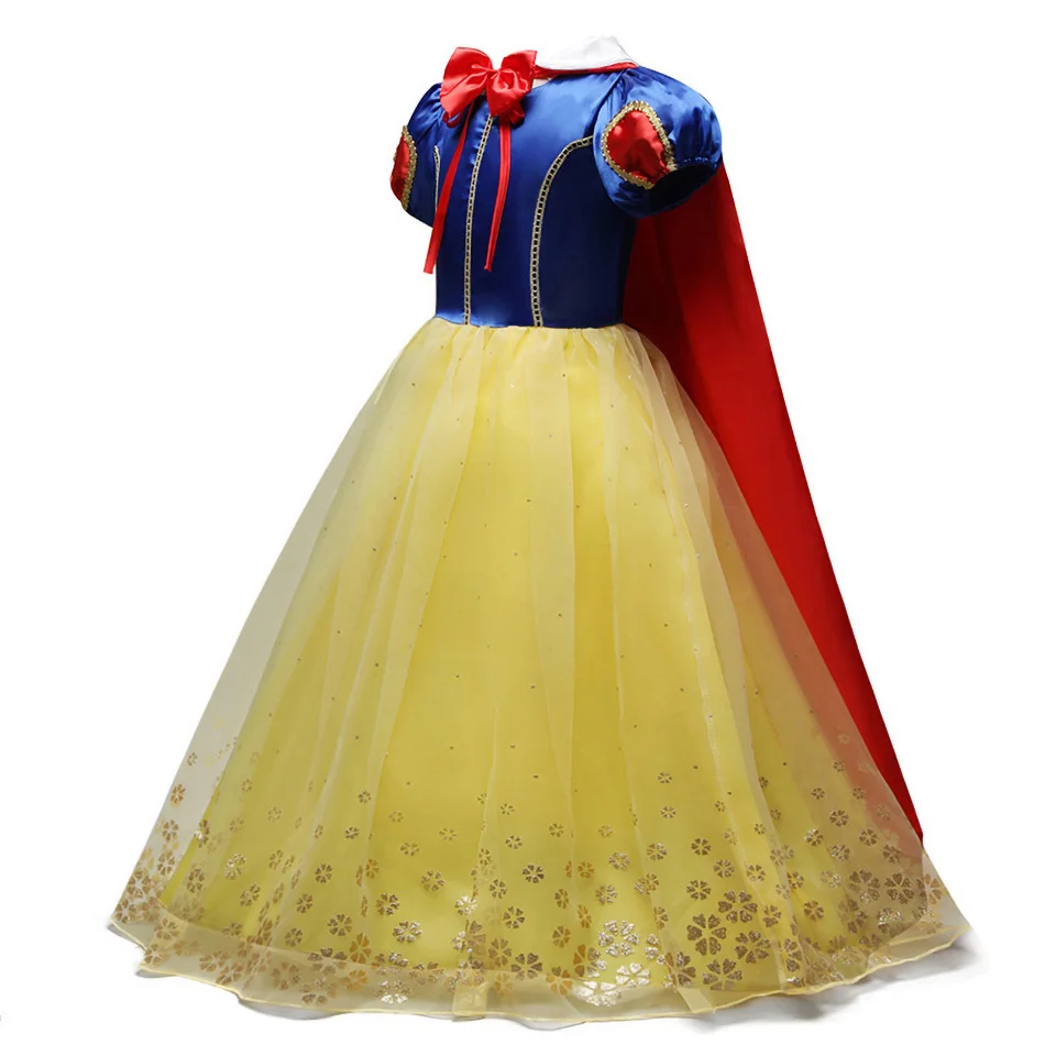 Vestido de princesa para ni&ntilde;os y ni&ntilde;as, Blancanieves, accesorios de princesa, disfraz de Halloween y Navidad de 3 a 10 a&ntilde;os-2
