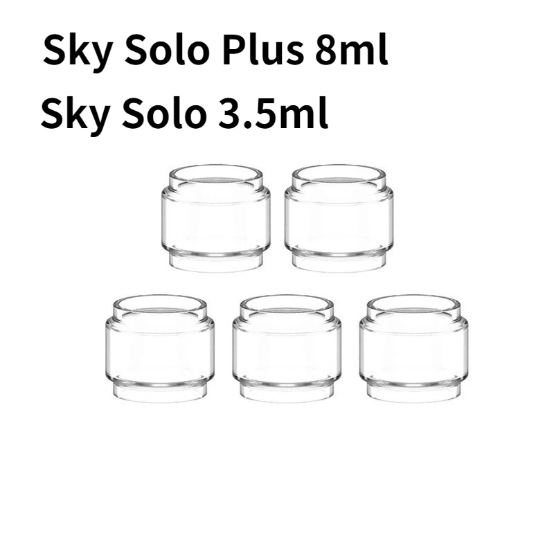 YUHETEC Bubble Bulb Pyrex Glass Tube for Vaporesso Sky Solo Plus 8ml / Sky Solo Kit 3.5ml Lab Supplies Centrifuge Tubes