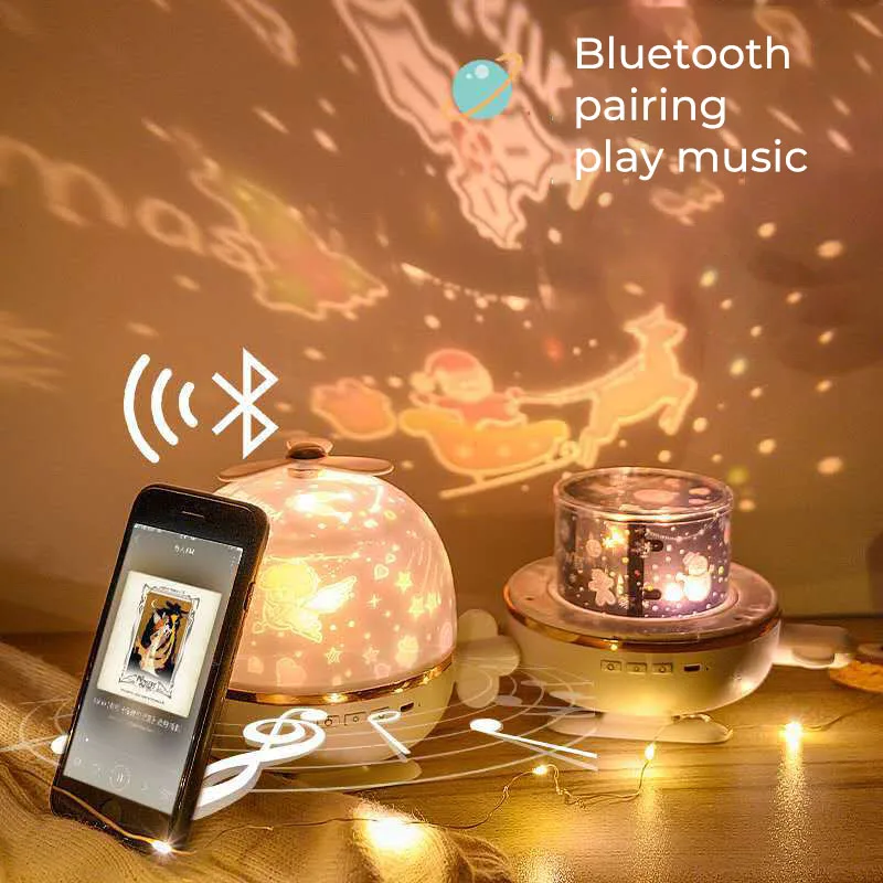 

Indoor Projection Led Lamp Dream Starry Sky Music Table Lamp Bedside Exhibition Hall Creative Indoor Atmosphere Holiday Gifts