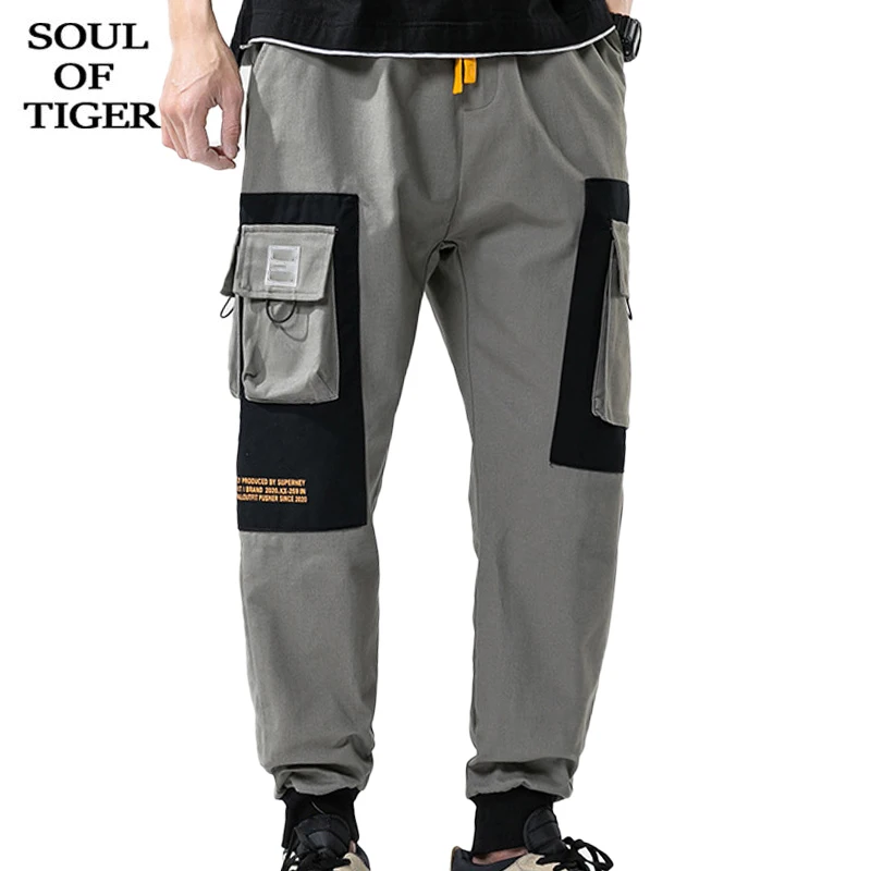 

SOUL OF TIGER Korean Fashion New Style Spring Streetwear Mens Vintage Loose Punk Pants Male Casual Trousers Oversized Pantalons