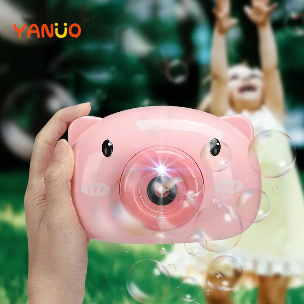 

Автоматическая забавная Милая мультяшная свинья животное мыло детская машина для мыльных пузырей камера банная машина игрушки пузырьки по...