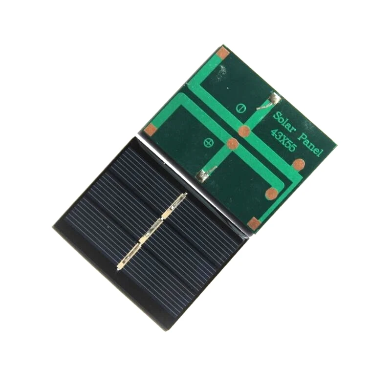 

BUHESHUI Polycrystalline 0.35W 1.5V Mini Solar Panel Charger For 1.2V Battery Light Education 43*55mm Wholesale 500pcs