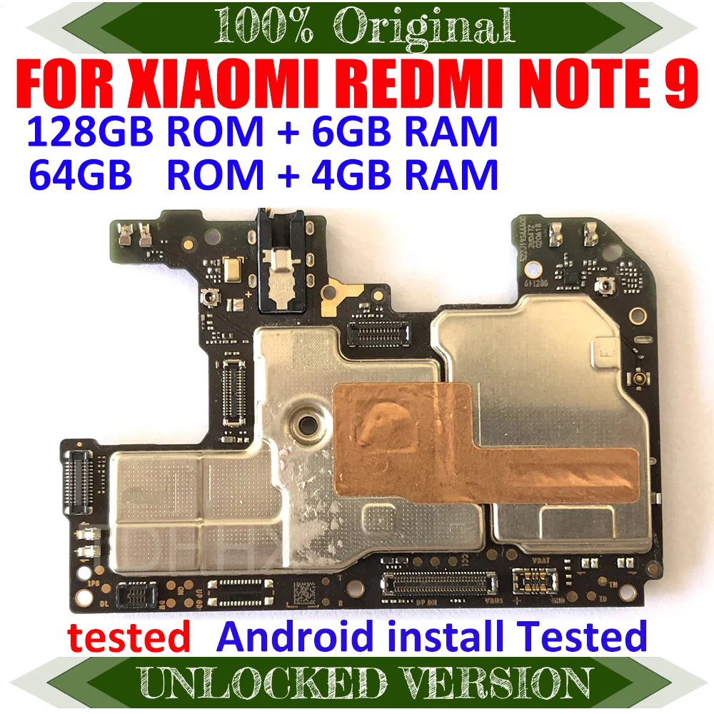 Материнская плата TDHHX для Xiaomi Redmi note 9t note9 6 + 128 ГБ 4 Гб 64 100% разблокированная