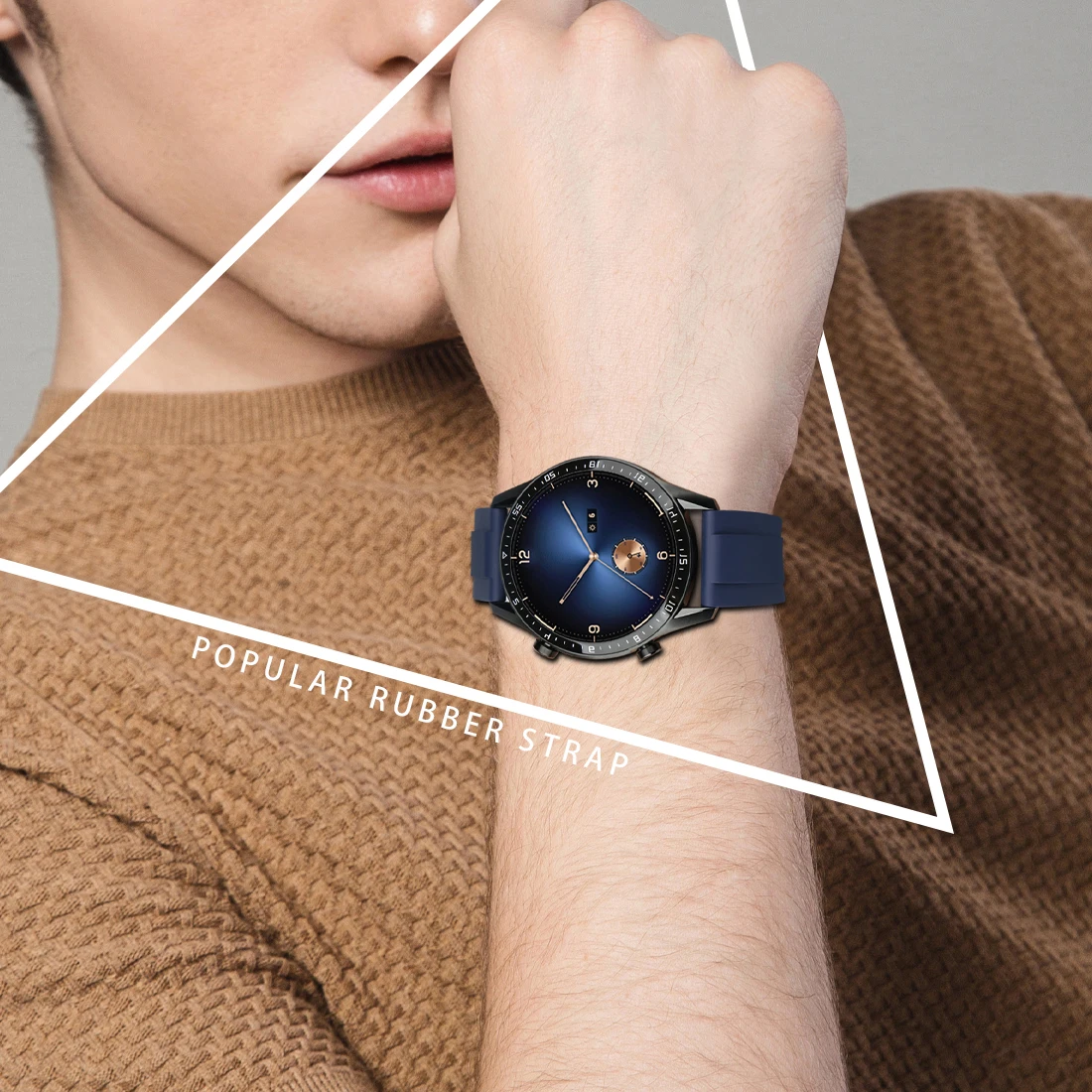 New Design Rubber Watch Band Brown Soft Sport Watchband 20mm 22mm 24mm Diving Waterproof Watch Belt Wrist Strap for Men Women