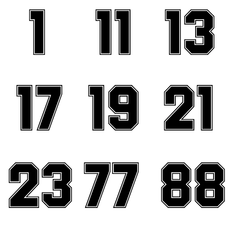 

CK20978# Funny Racing Number 1 13 17 19 21 23 77 Car Sticker Waterproof Vinyl Decal Stickers for Motorcycle Bumper