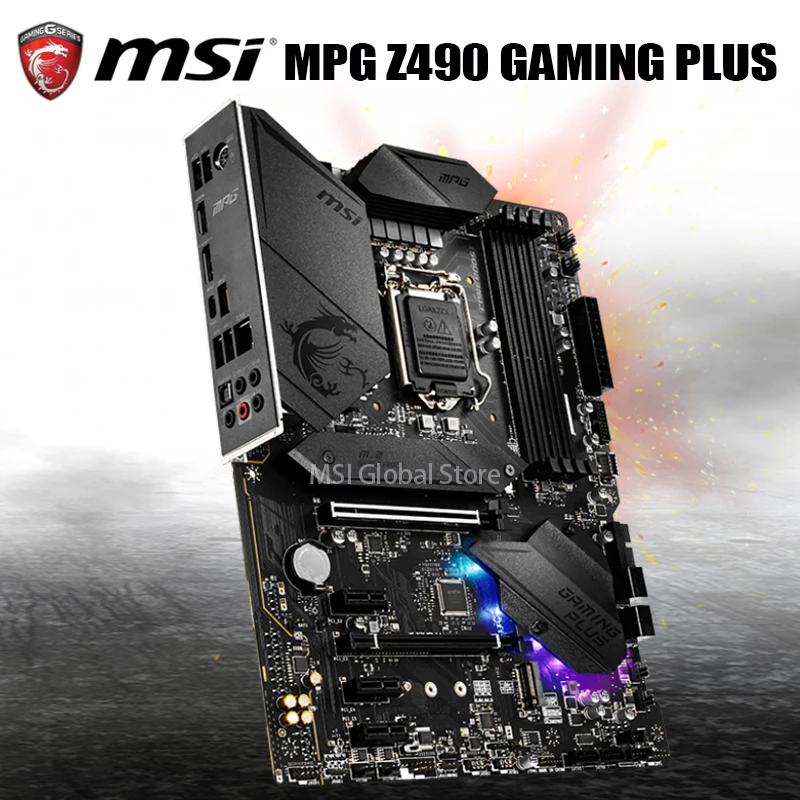 Verkaufen MSI MPG Z490 Gaming Plus Gaming Motherboard 10th Gen Intel Core LGA 1200 DDR4 CF Dual M.2 USB 3,2 Gen 2 2,5G LAN RGB ATX Neue