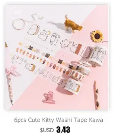 10pcs/set Happy Christmas cute Release paper tape set Lovely New Year style decorative tape bullet journal sticker kawaii