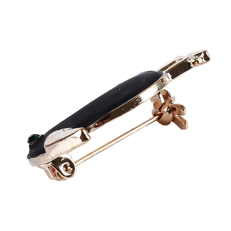 Высококачественная эмалированная булавка в виде вороны с черной краской птицы