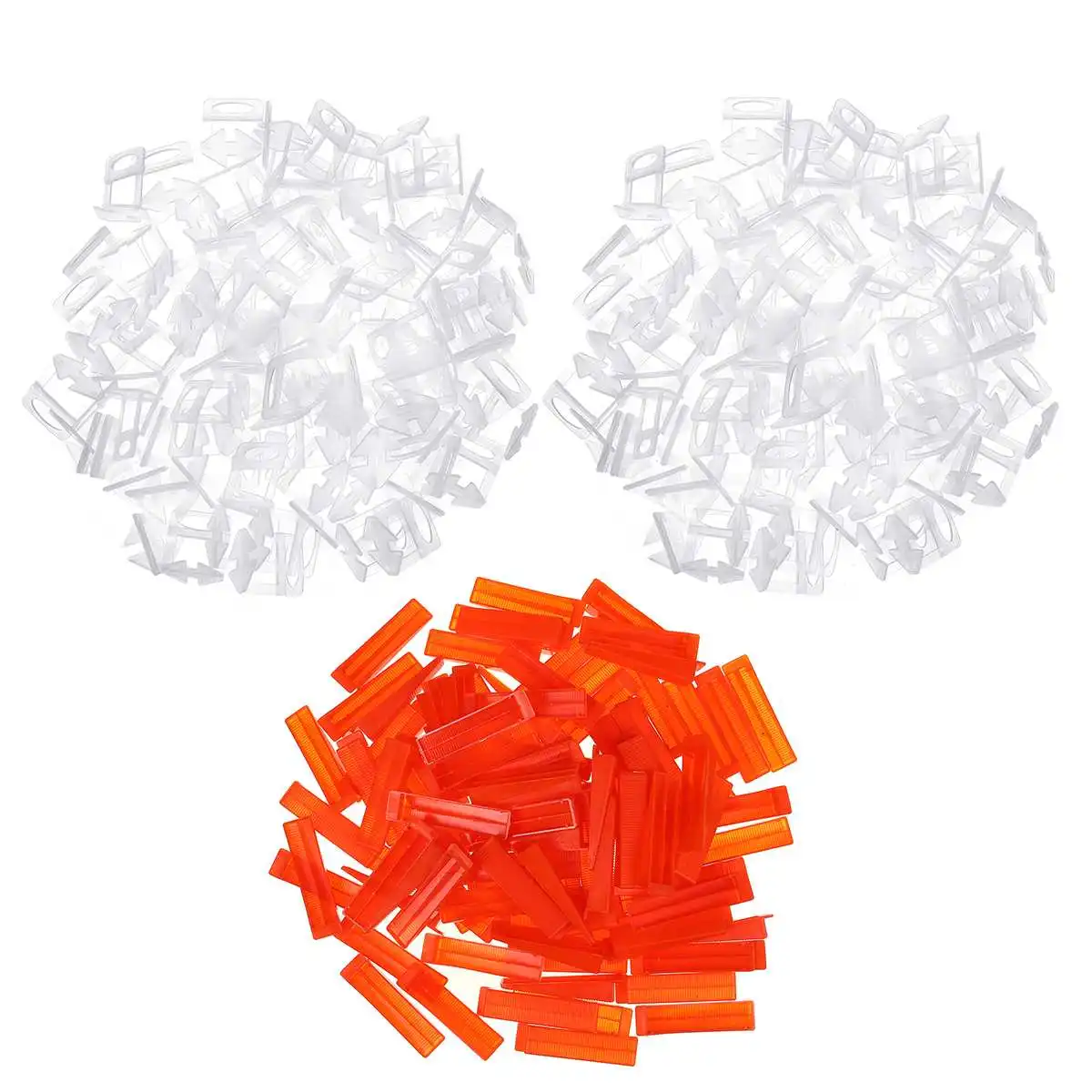 

300PCS Plastic Ceramic Tile Leveling System 200 Clips+100 Wedges Tiling Floor Wall Carrelage Tools Clips Spacers Locator Leveler