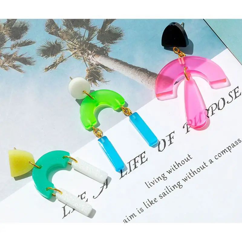 Серьги сделай сам полимерные формы богемный стиль висячие акриловые серьги