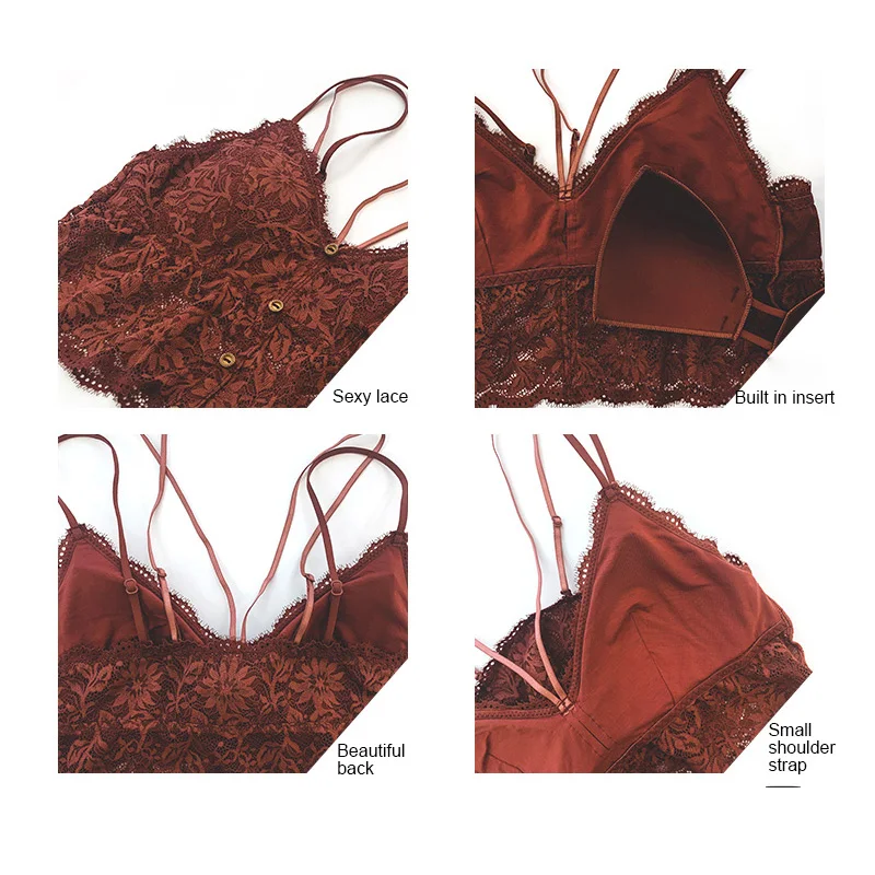 Французское нижнее белье спортивный бюстгальтер женский кружевной с красивой