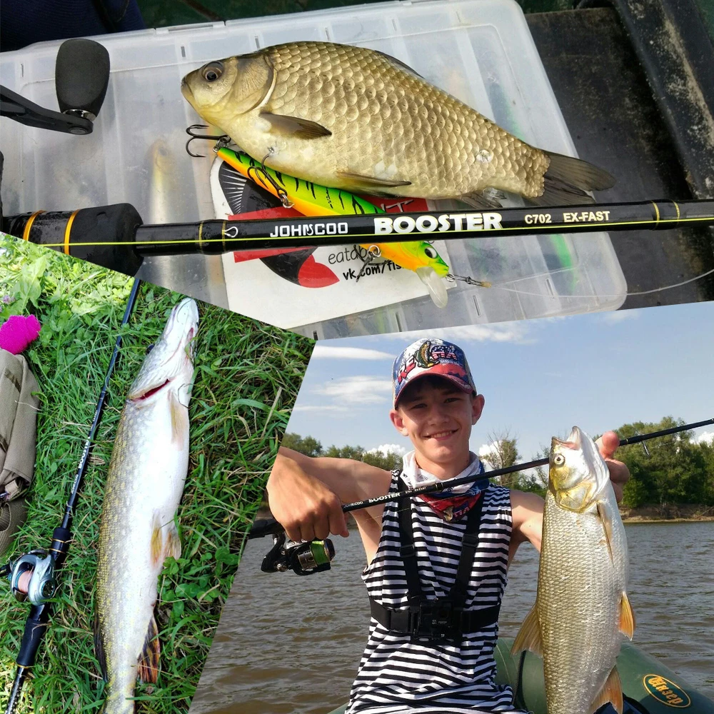 

Carbon Spinning Rod Casting Booster Jigging Rod 2 Sections Fishing Pole Ex-Fast Fishing Rod 2.1m Ml M 2 Tips 5-28g