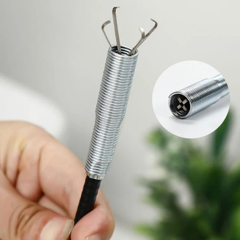 

Iron Wire Drain Snake Sticks Clog Remover Cleaning Spring Pipe Dredging Tool
