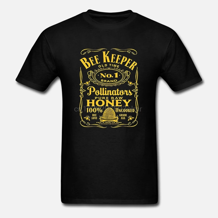 

Loose Cotton T-shirts For Men Cool Tops T Shirts Beekeeper T-shirt Beekeeping Shirt Old Time Honey