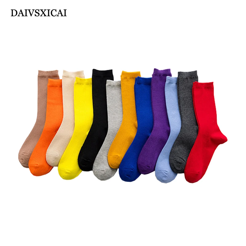 3Pairs/lot=6Pieces Autumn Winter Ladies Cotton Socks Vertical Stripes Long Tube Wild Women Fashion | Женская одежда