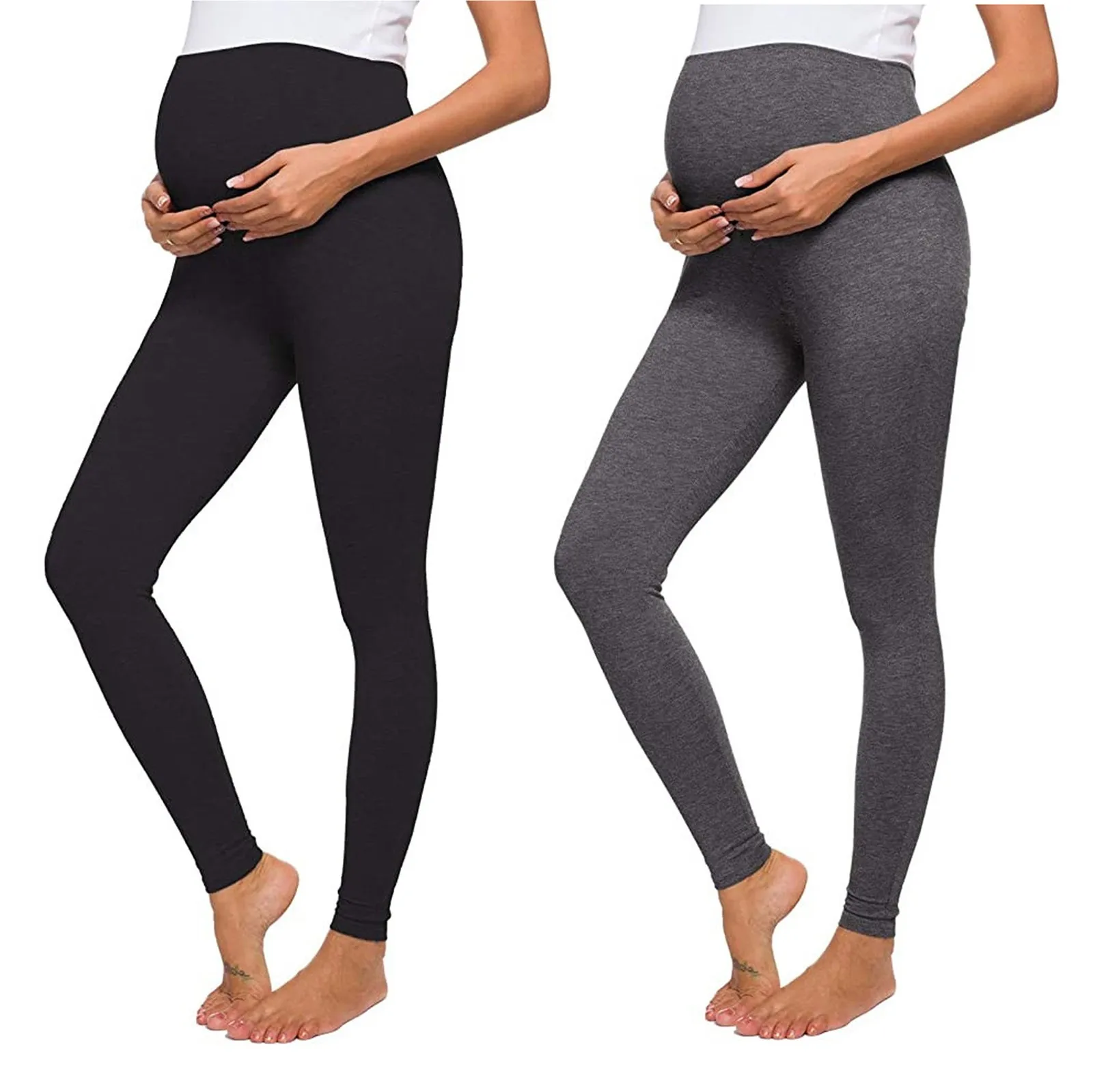 

Maternity Leggings Long Yoga Sports Solid Pregnancy Leggings High Waist Stretch Pencil Pants Trousers For Pregnant Women Clothes