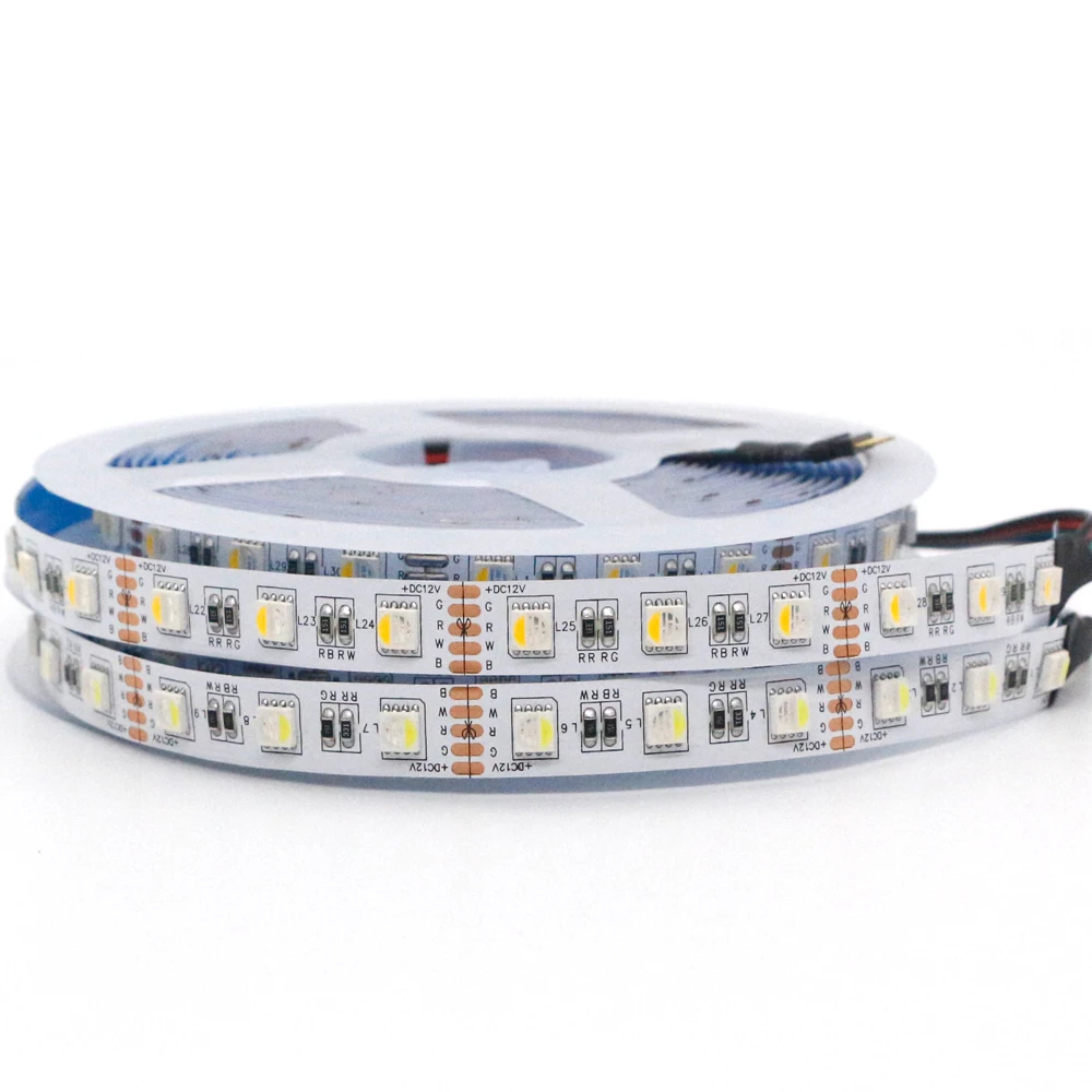 Лента Светодиодная гибкая 4 в 1 RGBW/RGB + WW 5050 SMD 1/5/60 светодиодный одов/м | Лампы и