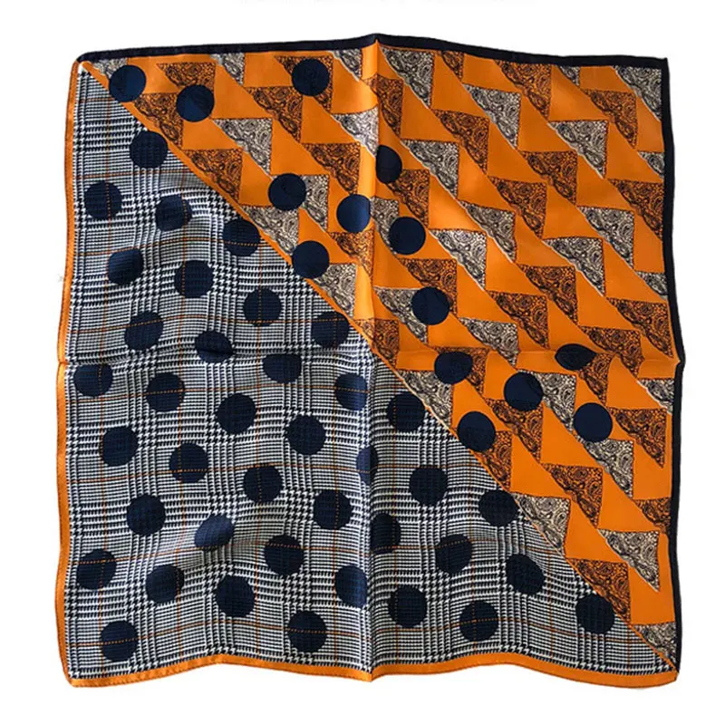 Square 100% Real Silk Scarf Women Bufanda dot 2021 Silk Shawls Wraps for Lady Neckerchief Foulard Femme Bandana Scarves Pashmina