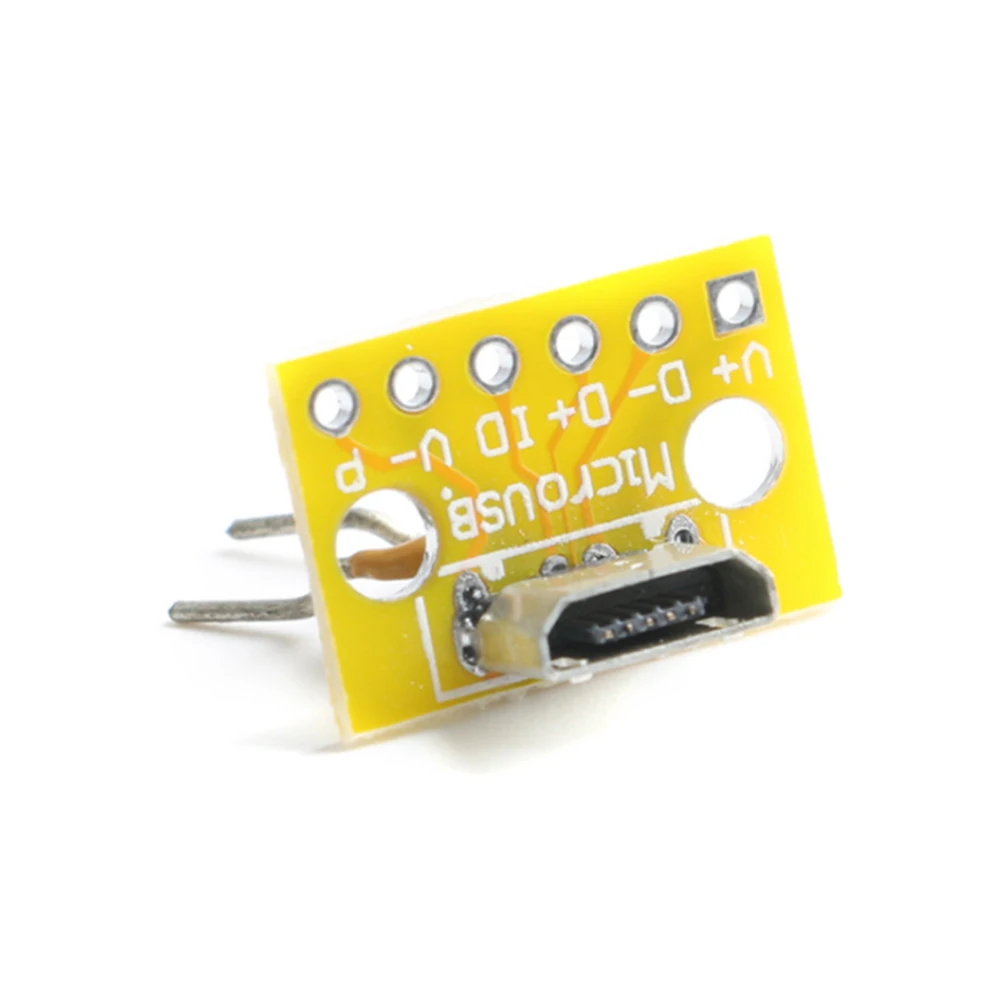 

5PCS 2.54mm Vertical Micro USB 2.0 Female Head A Connector PCB Converter Adapter