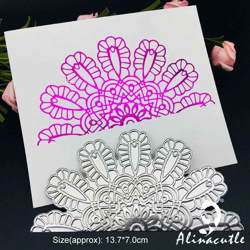 Горячая фольга пластина Штамповка металлический штамп полукруглая Цветочная