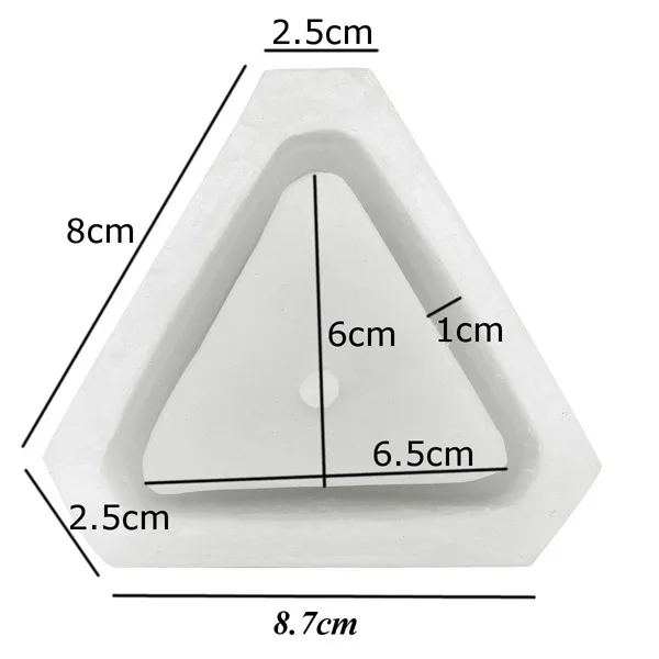 Треугольная силиконовая форма для эпоксидной смолы бетонная глина сочный горшок