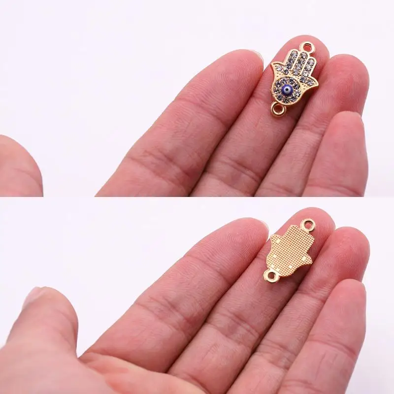 10 шт. упак. металлические подвески с цветными стразами эмалированные коннекторы