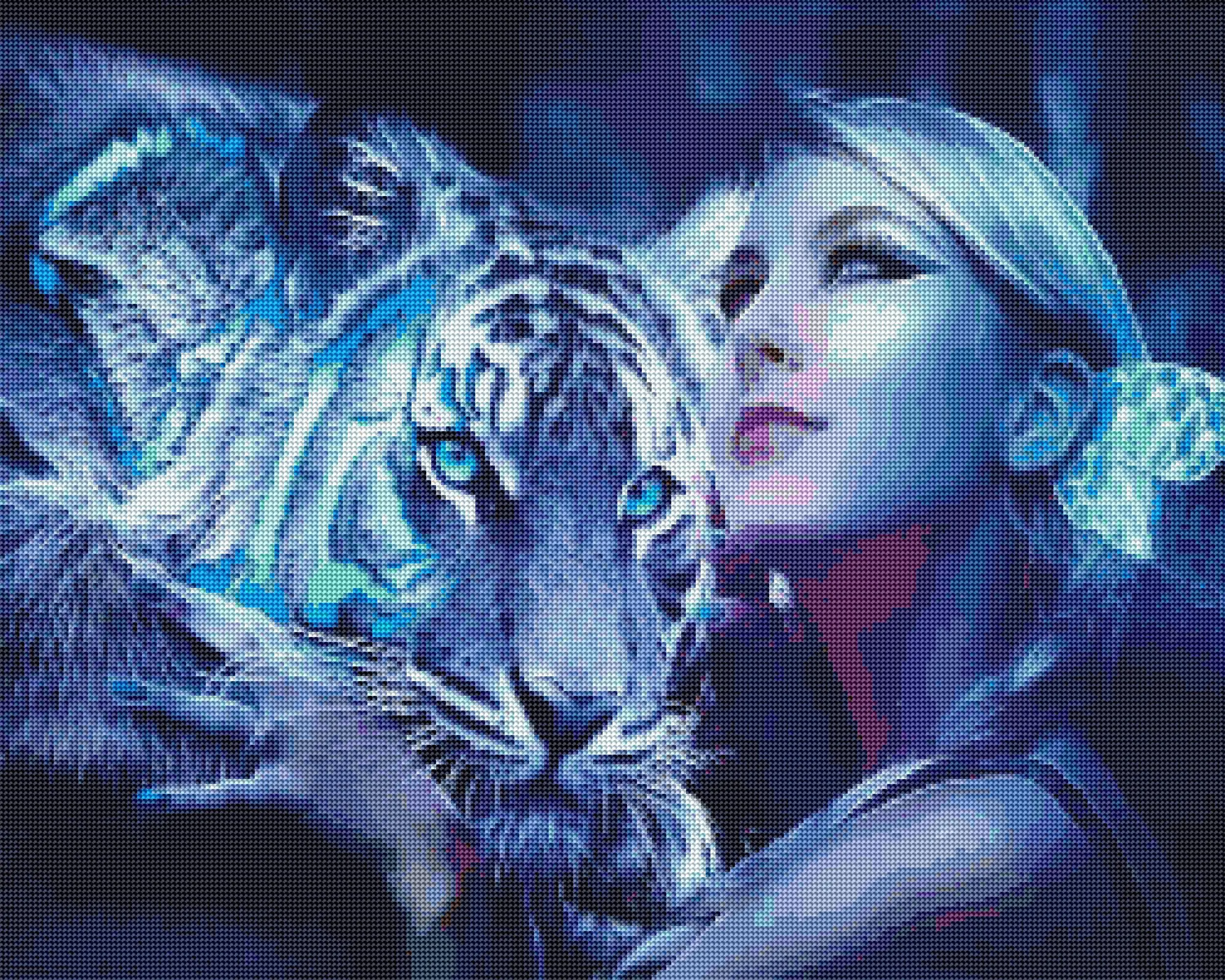 Тигр DIY полный дрель мультфильм Алмазная картина вышивка животное крестом