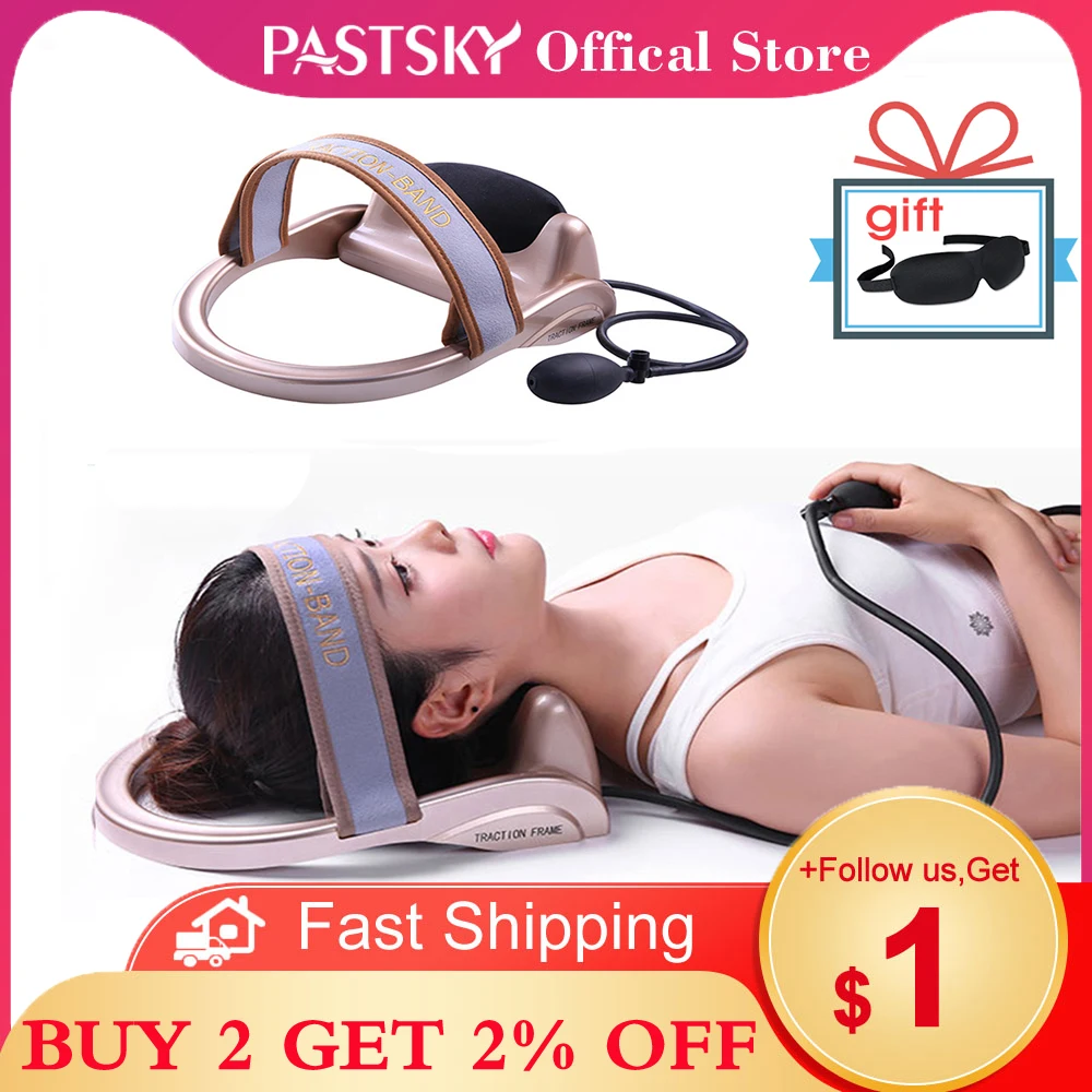 Надувной шейный Тяговый тренажер для растяжки осанки воздушный насос коррекция