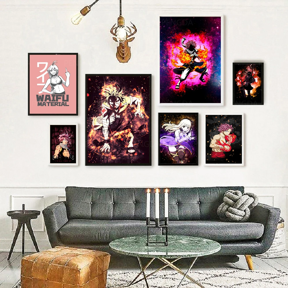 

Home Decor Painting Canvas Print Poster Modern Wall Art Fairy Tail Anime Japan Boy Modular Picture Bedroom Background No Frame