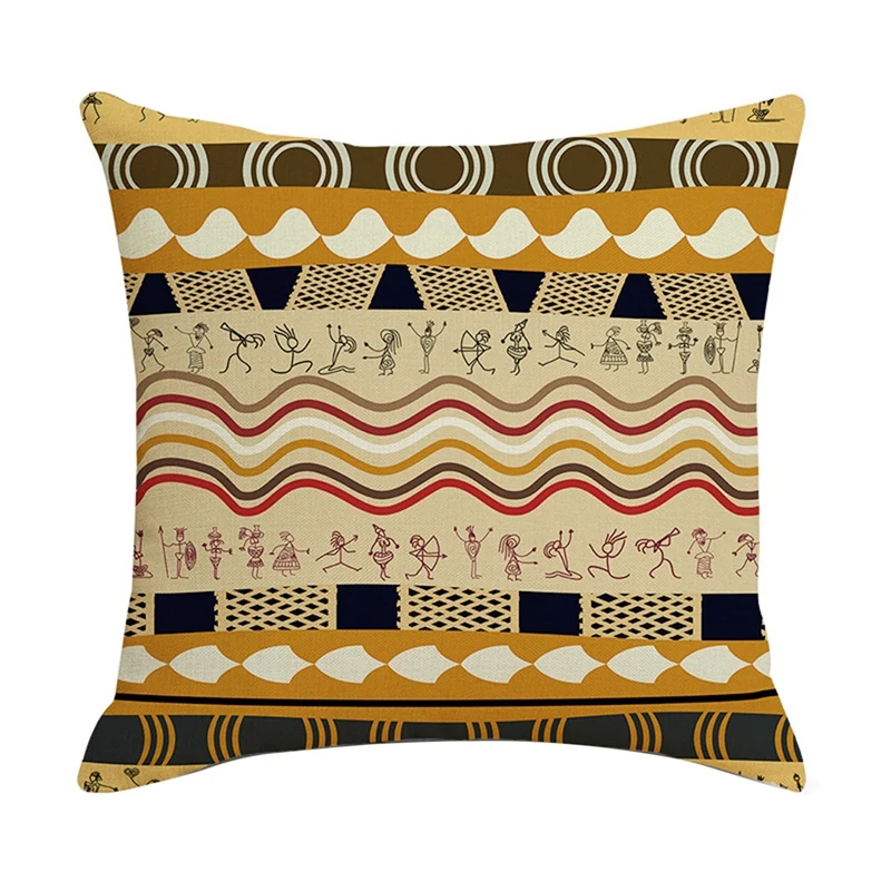 4 шт. льняные наволочки для подушки с принтом | Дом и сад