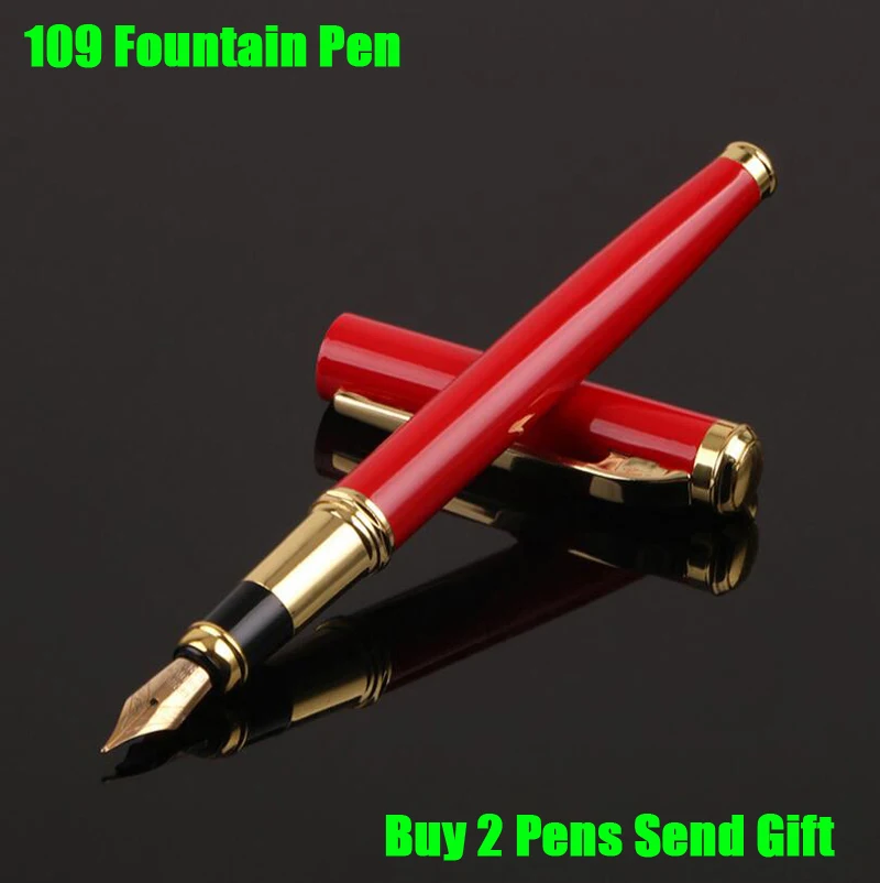 109 Fountain Pen Новое поступление Hero 1502 брендовая металлическая шариковая ручка хорошее качество бизнес подарок ручка для письма купить 2 ручки отправить подарок - Цвет: 109 Fountain Pen