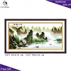 Joy Sunday Li река Декор для дома F041 считается и отпечатанный Романтический очарование реки Li вышивка DIY Набор для вышивки крестиком