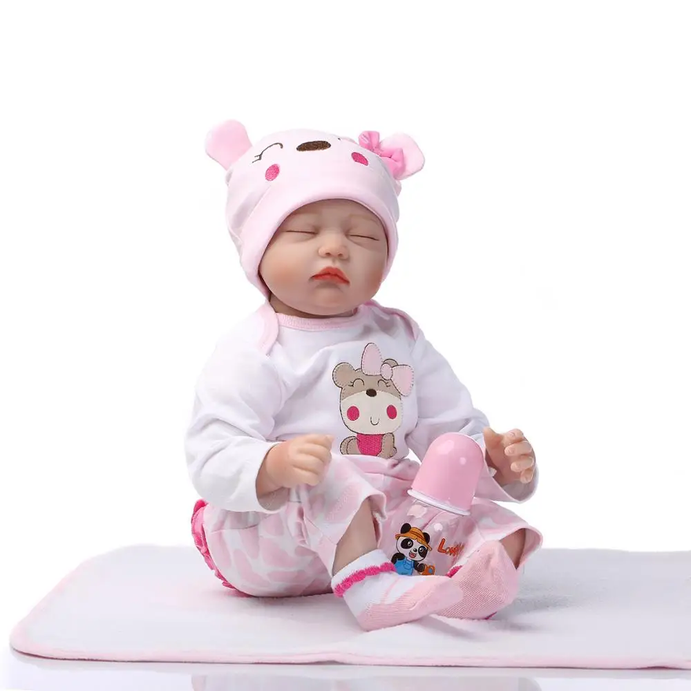

Silicone Reborn Dolls 47cm Alive Toddler Realistic Lifelike Real Baby Doll Fashion Birthday Christmas Play Toys for CBaby Dolls