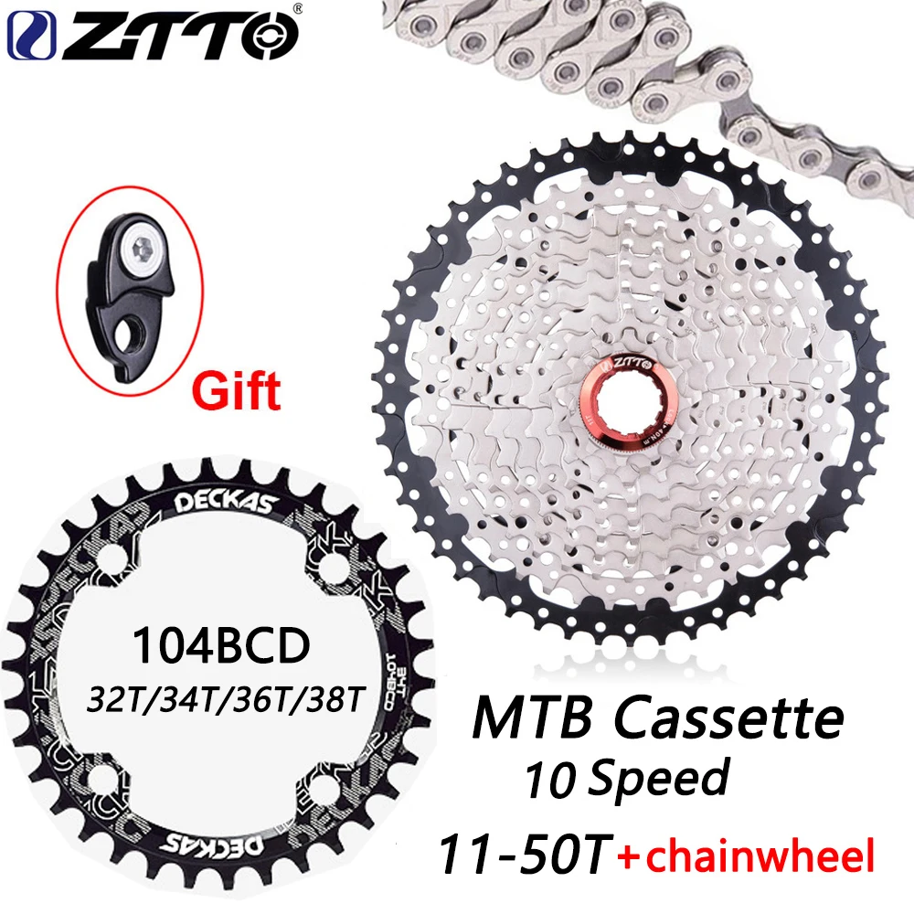 Велосипедная кассета ZTTO MTB 10 Speed 11-50T s 20s 30s велосипедное свободное колесо K7