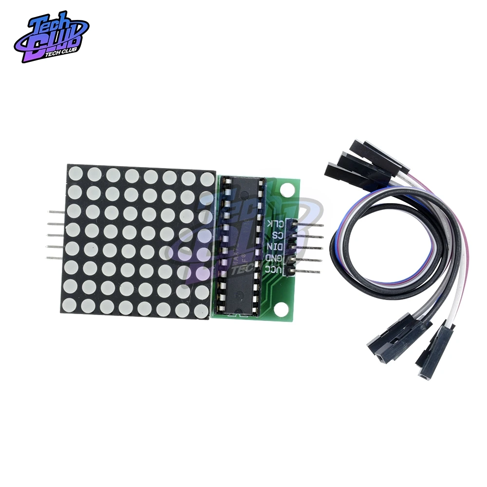 MAX7219 точечная флуоресцентная лампа красный светодиодный дисплей модуль